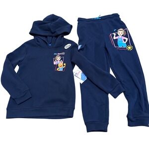 Ms. Rachel Toddler Kids Navy Blue Fleece Hoodie and Joggers 2-Piece Set 5T  NEW